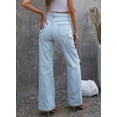thumbnail image 4 of Chase Secret Women's Ripped Jeans High Waisted Wide Leg Jeans Destroyed Flare Jeans, 4 of 6