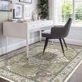 thumbnail image 6 of Washable Area Rug for Living Room, 5'x7' Vintage Boho Non-Slip indoor Rug, Soft Low Pile & Stain Resistant Carpet for Bedroom, Dining Room, Kitchen, Entryway, Nursery, 6 of 8