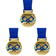 thumbnail image 1 of Medalla Ganadores Metal Pickleball 6 8 Cm para Competiciones Juegos (Oro), 1 of 4