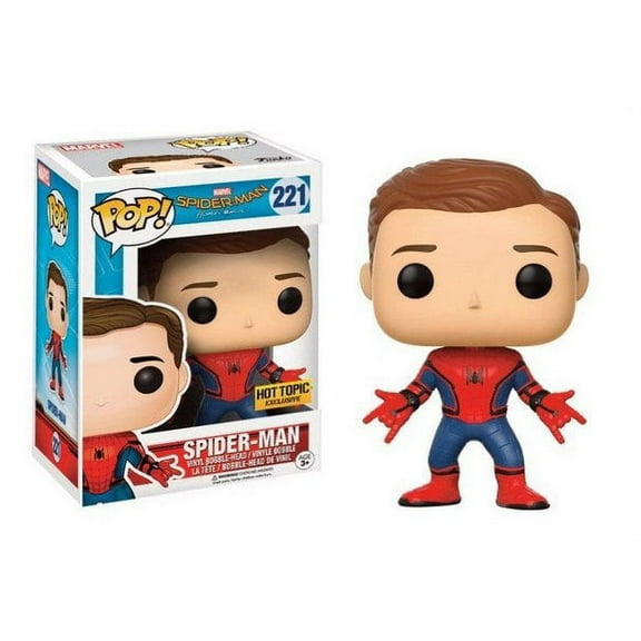 Marvel Spider-Man Homecoming New Suit Unmasked POP! 221 Funko Figure Vinyl Bobblehead