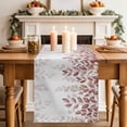 thumbnail image 2 of Table Runner 72 Inches Long for Kitchen Dining, Spring Reddish Brown Eucalyptus Dresser Scarf Farmhouse, Dining Table Decorations for Wedding/Parties, Botanical Leaf Country 16 x 72 In, 2 of 8
