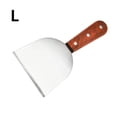 thumbnail image 1 of Worallymy Espátulas flexibles para bistec de acero inoxidable con mango de madera para tortitas Hibachi grandes Worallymy JD735804953, 1 of 6