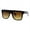 Tortoise (Brown), variant on Flat Top Square Sunglasses Unisex Retro Modern Shades UV400 Tortoise