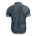 thumbnail image 4 of Qwertyu Mens Casual Polo Shirts Athletic Short Sleeve Classic Button Tees Slim Fit Shirt with Pocket Dark Gray M, 4 of 5