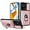 Rose Gold, variant on for Xiaomi Poco C40 Case Sliding Window Case with Card Holders, Cover with Slide Camera Protection Built-in Magnetic Kickstand Case for Xiaomi Poco C40 LJK Red