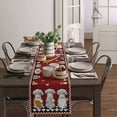 thumbnail image 4 of Table Runner Dresser Scarves 72 Inch Long, Kitchen Quote Cook Chef Gnome on Red Linen Dining Table Runners Buffalo Checker Plaids Tabletop Scarf for Wedding Holiday Party Kitchen, 4 of 7