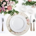thumbnail image 5 of 15 Inch Round Grid Plate Mats Heat Non-Slip Resistant PVC Placemats for Kitchen Dining Table Decor Orchid Wreath 4PCS, 5 of 5