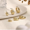 thumbnail image 5 of 3Pairs Gold Hoop Earrings Set for Women Chunky Gold Silver Earring 14K Gold Filled Hypoallergenic Small Huggie Hoops Lightweight Tiny Thick Trendy Hoop Earrings Stacks for Multiple Piercing, 5 of 5