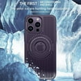 thumbnail image 3 of Compatible with iPhone 15 Pro Max Case with Ring Holder Kickstand, Heat Dissipation Breathable Cooling Case Military Grade Magnetic Case Shockproof Protective Case Cover for Women Men Black, 3 of 7