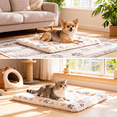 thumbnail image 6 of Washable Dog Bed Medium Size Dog,Comfort Fluffy Plush Pillow Bed Crate Pad,Non-Slip and Machine Washable Kennel Pet Sleeping Mat, 6 of 11