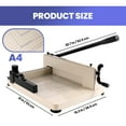 thumbnail image 5 of 12 Inch Guillotine Paper Cutter, Heavy Duty Paper Cutter for A4 Paper, Stack Paper Trimmer 400 Sheet Capacity, Solid Steel Construction, 5 of 9