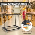 thumbnail image 6 of Lumiparty Heavy Duty Steel Panel Truck, Flatbed with 1500 Lbs Capacity and 4 Swivel Casters Panel Cart for Lumber Drywall Mattress Transporting Dolly, Steel Board Platform Truck, Black, 6 of 7