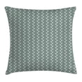 thumbnail image 1 of Abstract Throw Pillow Cushion Cover, Vintage Classic Wavy Branches with Leaves Vertical Lined Nature Themed, Decorative Square Accent Pillow Case, 20 X 20 Inches, Light Sage Green White, by Ambesonne, 1 of 2
