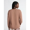 thumbnail image 4 of Joyspun Women's Fleece Drop Shoulder Sleep Top with Long Sleeves, Sizes XS-3X, 4 of 6