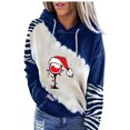 thumbnail image 1 of Moda mujer cuello redondo manga larga otoño camiseta Navidad impresión blusa con capucha Tops Fridja  fksj4489, 1 of 4