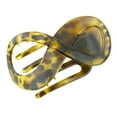 thumbnail image 2 of Parcelona French Infinity Loop Medium 3” Celluloid Hair Claw for Women and Girls (Black), 2 of 70