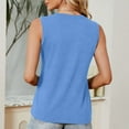thumbnail image 4 of Scyoekwg Tank Top for Women Crew Neck Basic Tank Tops Trendy Casual Comfy Lightweight Sleeveless T Shirts Ladies Blouses Solid Color Loose Blouses (Sky Blue,XXL), 4 of 8