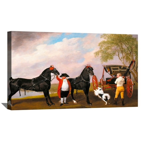 George Stubbs Paintings Sporting Art Print The Prince Of Wales'S Phaeton Canvas Art Framed Wall Art