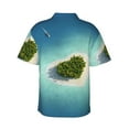 thumbnail image 3 of Balery Paradise Island Print Men's Hawaiian Shirts Short Sleeve Beach Shirt Relaxed Fit Vacation Button Down Shirts-X-Large, 3 of 9