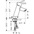 thumbnail image 2 of Hansgrohe 32041001 Chrome HG Talis S 80 Single Hole No Pop-U, 2 of 2