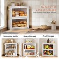 thumbnail image 6 of Corner Bread Box for Kitchen Countertop, Large Double Layer Bread Storage Container for Homemade Bread, Black Bread Holder for Kitchen Counter, Under Cabinet Organizer (White, Extra Large), 6 of 14