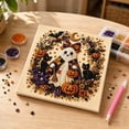thumbnail image 5 of Halloween Beaded Pearl Art DIY Kit 7.9x7.9 inch Special Shaped Beads & Embossed Texture for Beginners Fall Home Decoration Seasonal Party Activity & Handmade Gift by MPOISVA, 5 of 7
