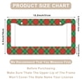 thumbnail image 3 of 1 Pcs Red and Green Argyle License Plate Frame,License Plate Cover for Car Decorative Parts,Aluminum License Plate Bracket Holder Rust-Proof for US Standard Car, 3 of 8