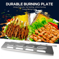 thumbnail image 2 of 4 Pcs Plaque Chauffante Compatible avec Master Forge, Flamme Parfaite, Diffuseur de Chaleur en Acier Inoxydable pour Barbecue à Gaz, 2 of 5