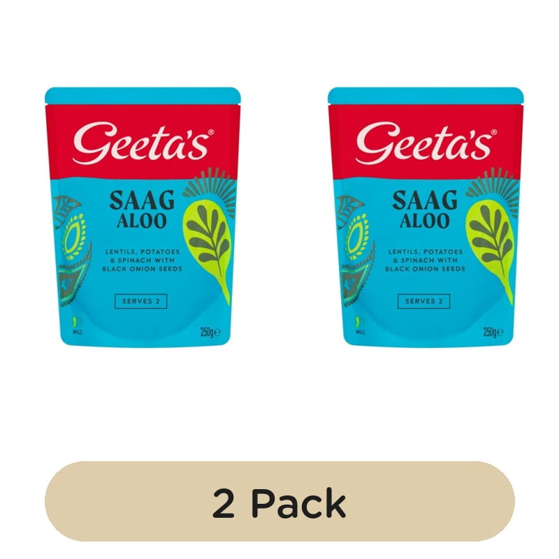 Geeta's Saag Aloo 250g, British Import (Pack of 2)