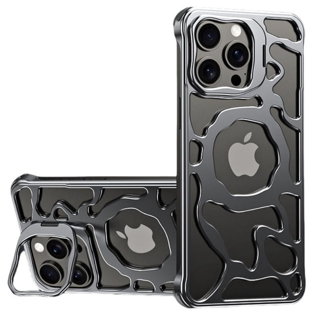 Funda de aleación de aluminio para iPhone 16 Pro Max, delgada, sin marco, de metal, anticaída, 15 Pro, 14, 13 Pro Max, con disipación de calor.