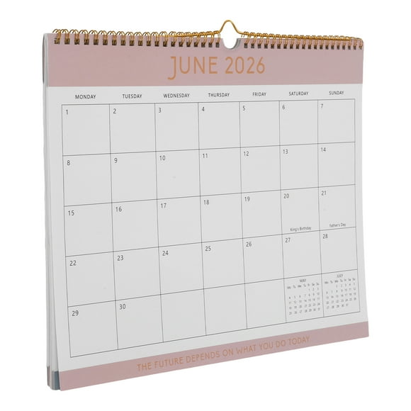 OUNONA 18 Month Wall Planner 2026 2027 Large Print Calendar for Home and Office Use