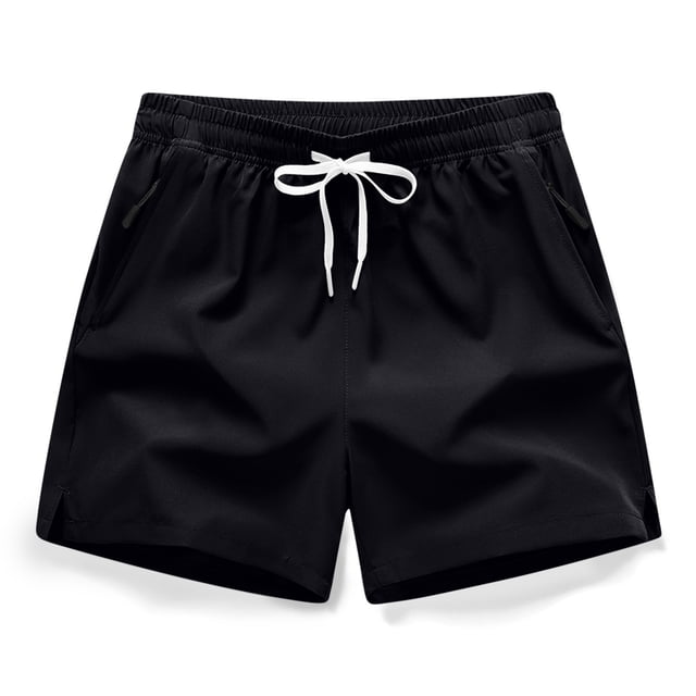 Aqestyerly Men's Drawstring Pocket Shorts Solid Color Casual Comfortable Elastic Waist Summer Pants For Men