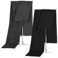 thumbnail image 3 of (2 pack) EINSKEY 2-Pack Long Winter Scarves with Tassel for Men Women - Black Grey, Solid, 3 of 8