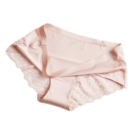 iOPQO womens underwear Women Lace Thong Panties Fashion Underwear Underpants Lingerie Briefs M-2XL Pink XXL