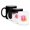 Multicolor, variant on 3drose, Monogram Letter K Inside a Pink, Red, and Yellow Paint Splash., 11oz Two-tone Blue Mug