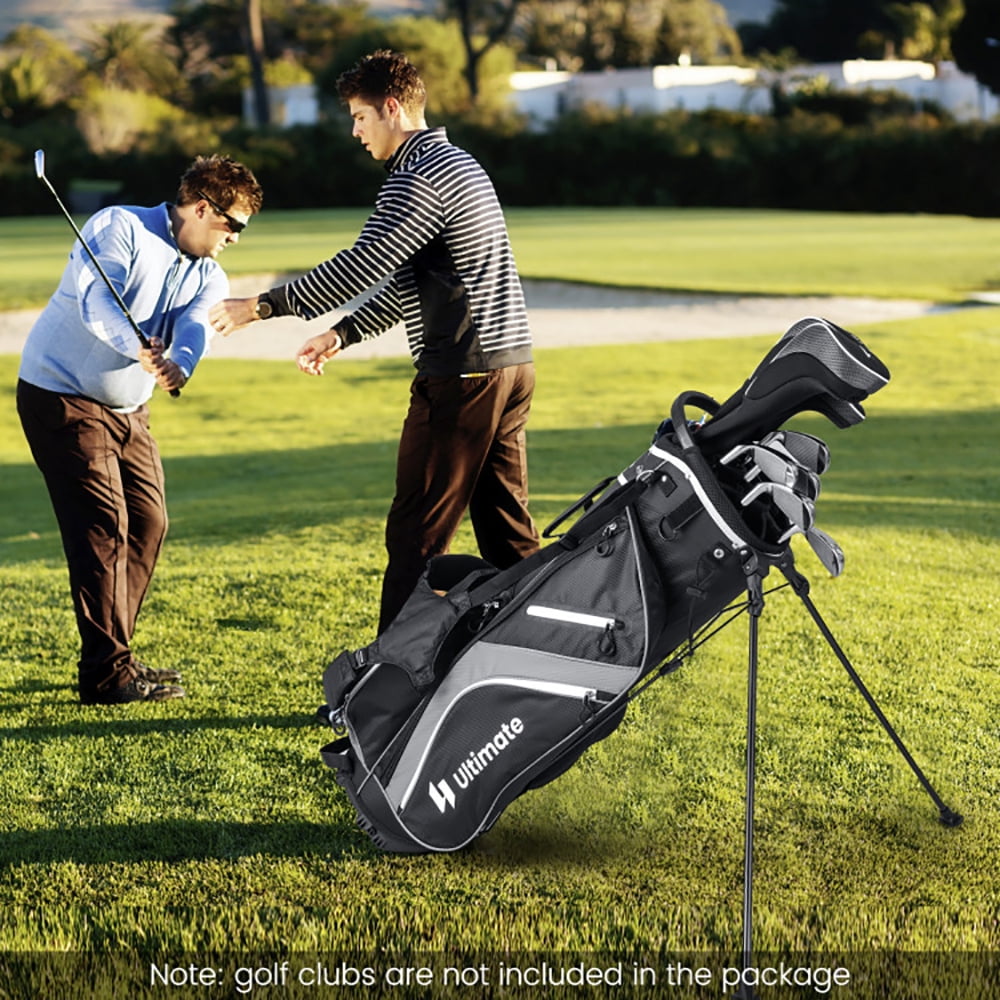 Spaco Lightweight Golf Stand Bag, Stand Bag with 14 Way Top Dividers and 6 Pockets, Golf Bags for Men & Women, Gray