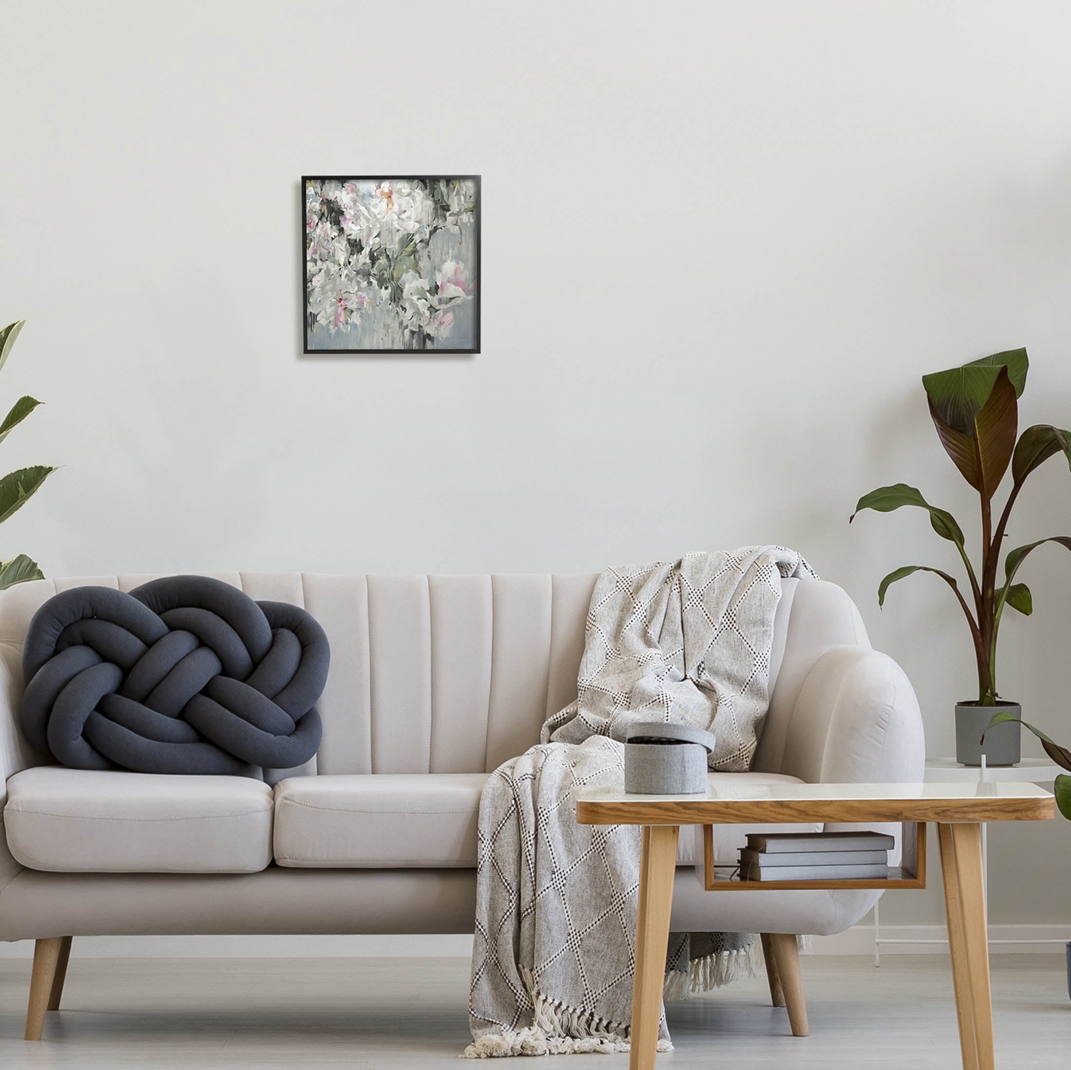Stupell Industries Floral Rain Drip Arrangement Painting Black Framed Art Print Wall Art, Design by Liz Jardine