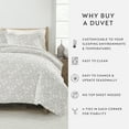 thumbnail image 3 of Duvet Cover Set - Ultra Soft & Breathable - Light Gray Farmhouse Rose for Twin Size Bedding by Comfort Canopy, 3 of 15