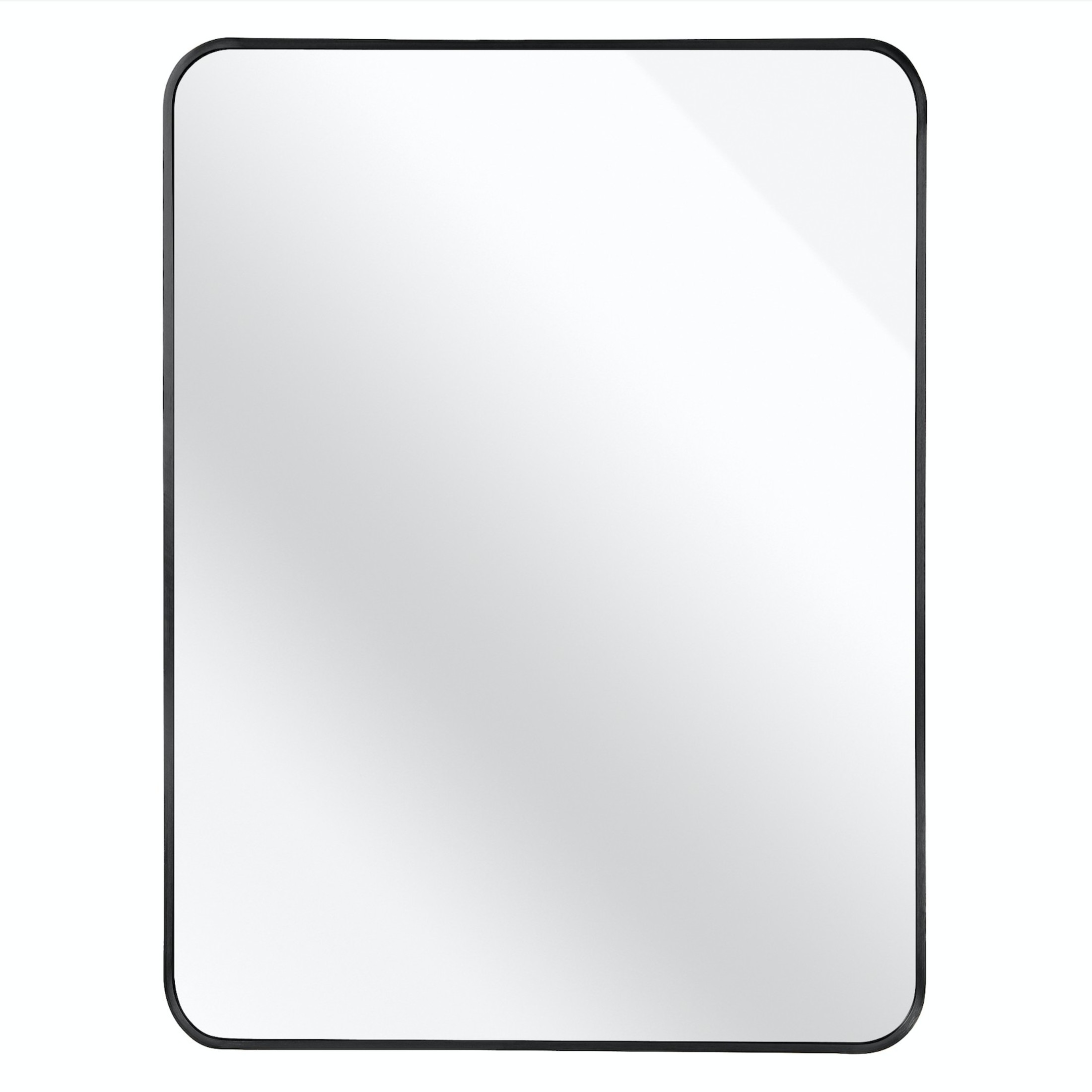 Noble House 30"x40" Rectangular Bathroom Wall Mirror, Metal Frame with HD Glass, Black