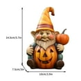 thumbnail image 3 of Garden Gnome Statue Pumpkin Resin Figurines Fall Decor Halloween Party Decorations Tabletop Rustic Spooky Home Decor Living Room Coffee Table Halloween Party Supplies Outside, 3 of 5