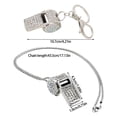 thumbnail image 3 of Alloy Whistled Keychain Stylish Keyring & Necklace Set FeatureSparkling Rhinestones Multi Color Option for Women, 3 of 9