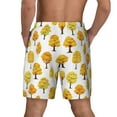 thumbnail image 4 of Uemuo Qutumn Tree Pattern Mens Swim Trunks Quick Dry Board Shorts with Mesh Lining, Stretch Beach Shorts Quick Dry No-Chafing Board Shorts-Medium, 4 of 9