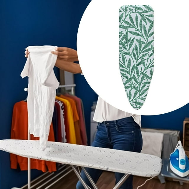 Funda para tabla de planchar resistente a quemaduras, fácil instalación, tela antideslizante, resistente, suministros de lavandería, almohadilla para 130 cm x 49 cm