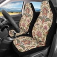 thumbnail image 2 of POLERO Vintage Floral Pattern Breathable Vehicle Seat Covers for Automotive, Polyester Fabric Car Decor Car Seat Covers Van, 2 of 13
