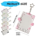 thumbnail image 3 of Card Holder With Keychain, Dienrx Clear Acrylic Id Sleeve With Keyring, Plastic Heavy Duty Top‑Load Card Holder For Student Id, Work Pass, Membership Card & Small Photo Display, 3 of 4