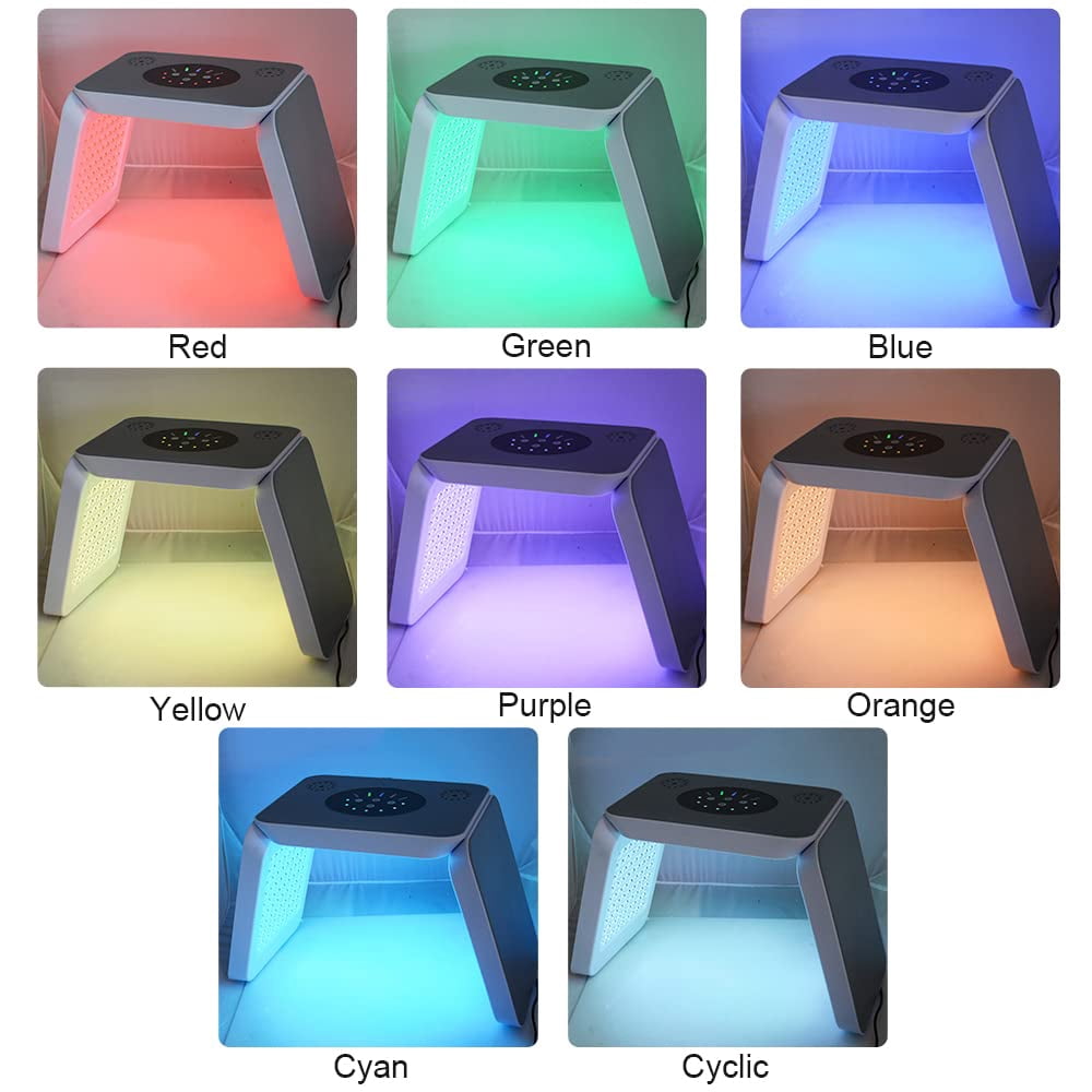RKXQT Red Light Therapy,7 Colors LED Light for Face,Facial Light, Skin Care, with Eye Patch
