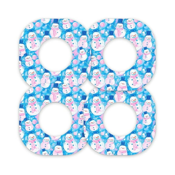 Peelz Snowman Patch Tape Designed for the DEXCOM G7 and Stelo