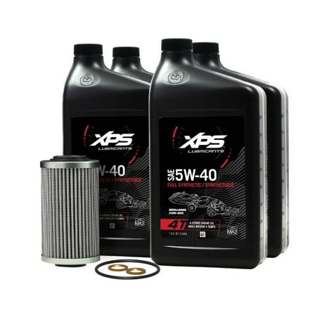 Can-Am OEM Spyder 4T 5W-40 Full Synthetic Oil Change Kit, 9779482
