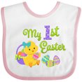thumbnail image 3 of Inktastic My First Easter Cute Chick and Eggs Boys or Girls Baby Bib, 3 of 4