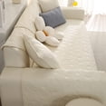 thumbnail image 2 of Namzi Geometric Quilted Sofa Cover Cotton Sectional L Shape Couch Cover 1Pcs/Not All Set-35.4*62.9inch,White, 2 of 5